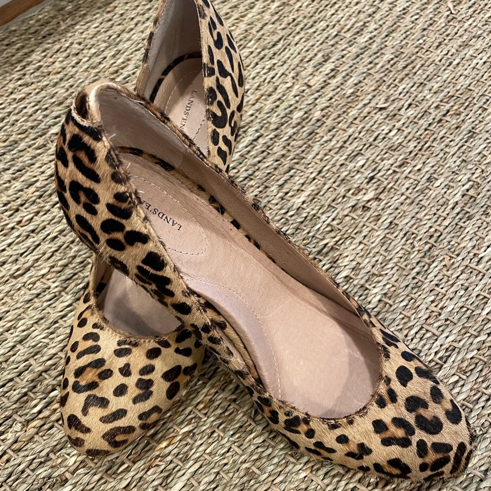 Lands' End Women's Leopard Pattern 3.75” heels